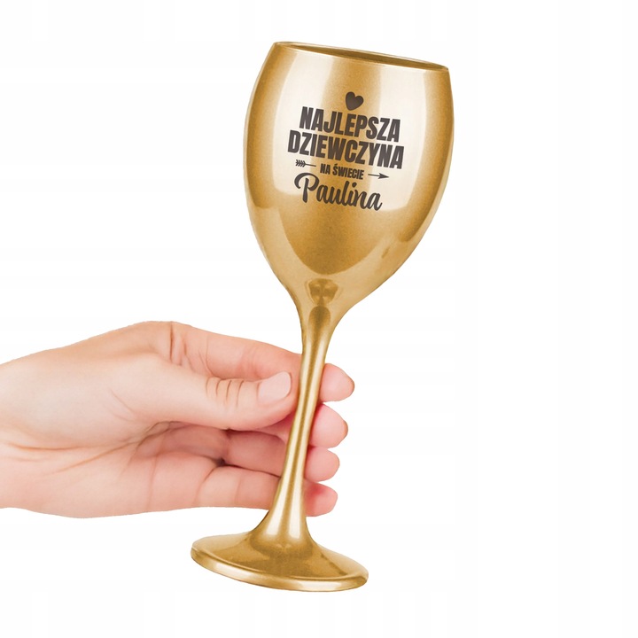 KIELISZEK Z GRAWEREM ZŁOTY PREZENT DLA NIEJ NA URODZINY 18 20 30 40 50