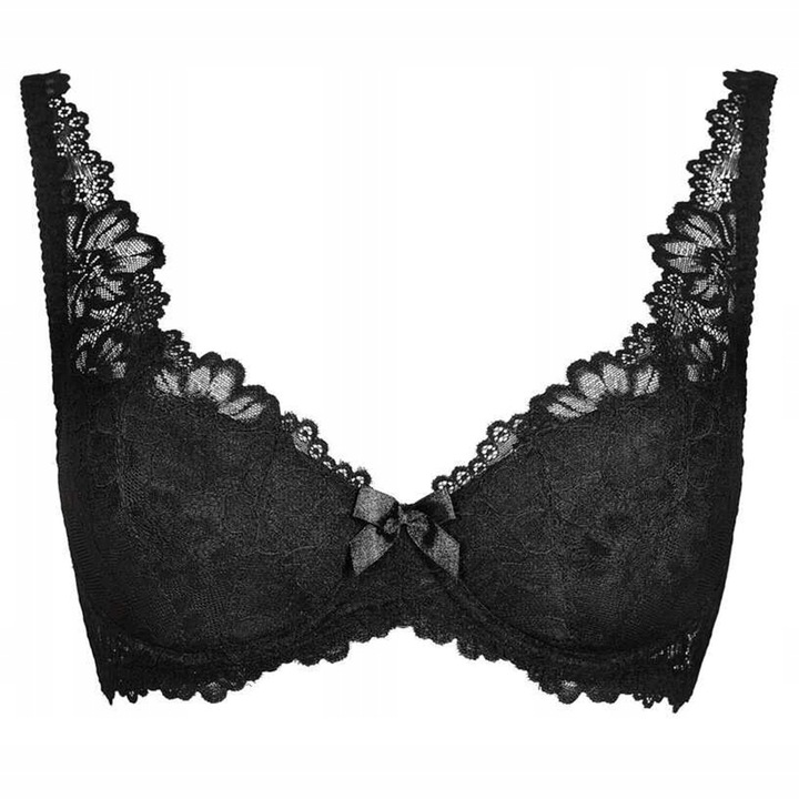 Biustonosz braletka usztywniany Mat Carmela czarny 90C braletka śliczna kor