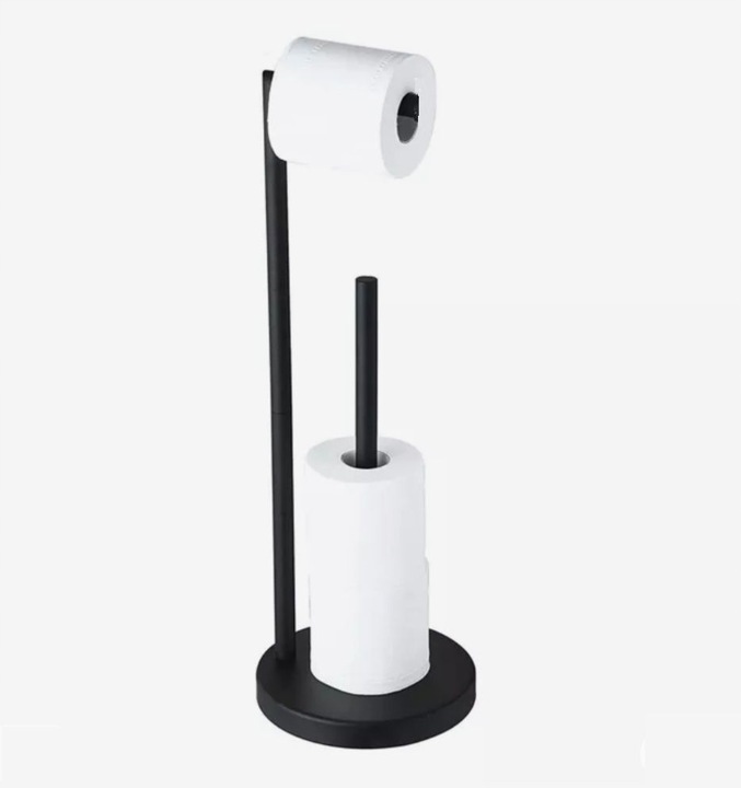 Stojak na papier toaletowy z uchwytem powlekany proszkowo 51cm BIAŁY