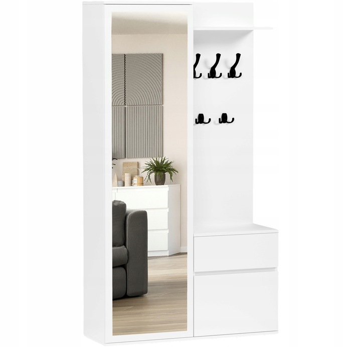 Garderoba szafa lustro wieszak szafka na buty biała V-5 Producent