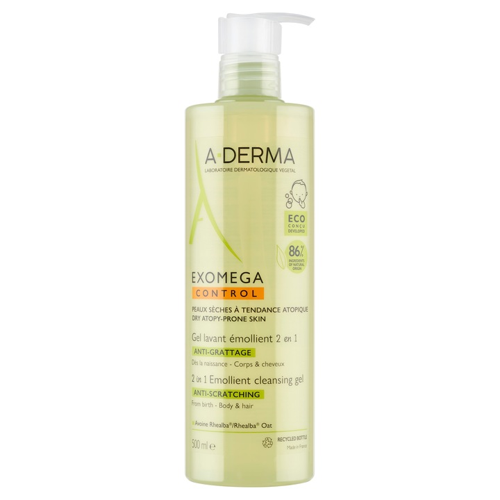 A-DERMA Exomega Control Żel Emolient 2w1 Pod Prysznic 500ml