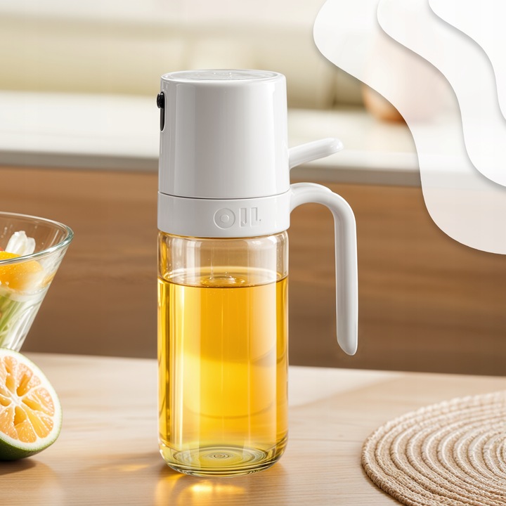 SPRYSKIWACZ DO OLIWY OLEJU KUCHENNY DOZOWNIK SZKLANY SPRAY Z RĄCZKĄ Kuketo