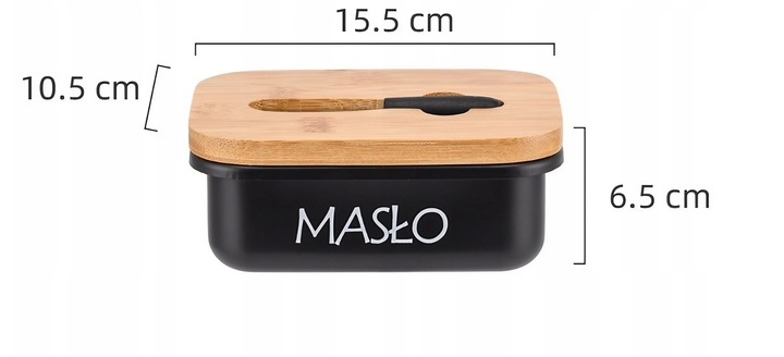MASELNICZKA STALOWA POJEMNIK NA MASŁO Z POKRYWKĄ + NOŻYK DO SMAROWANIA