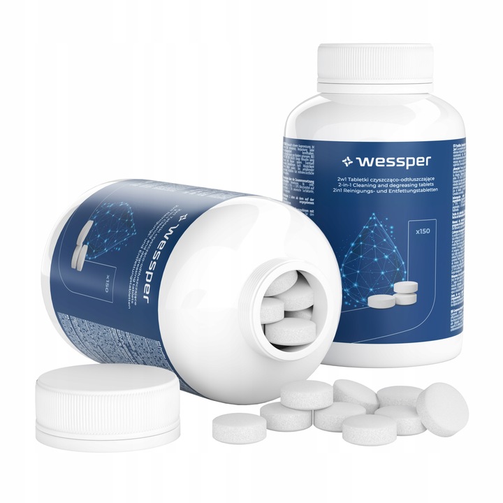Tabletki do czyszczenia ekspresu i odtłuszczania Wessper 2w1 - 150