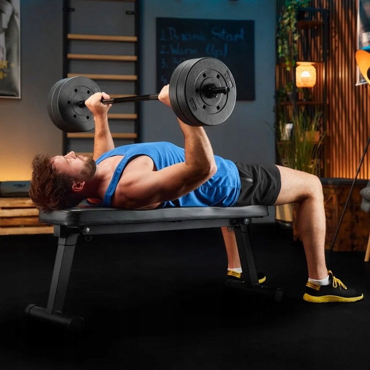 Gryf prosty pełny stalowy sztanga 120 cm 25 mm zaciski Trex Sport