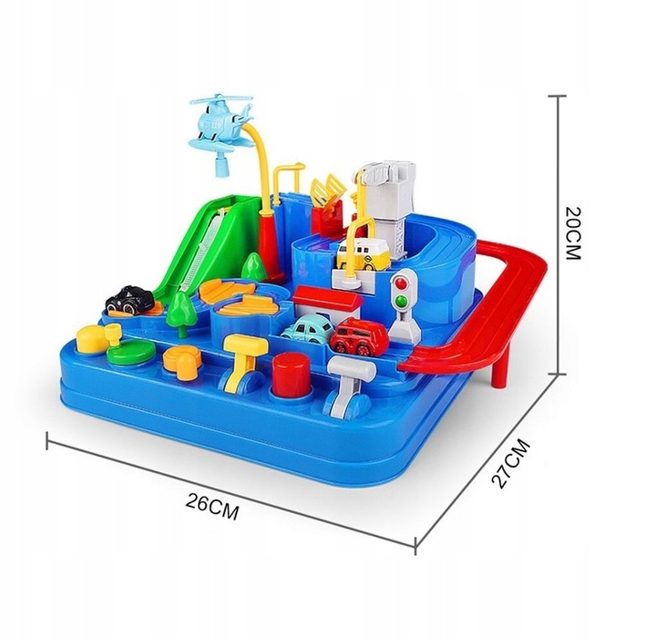 Tor przeszkód interaktywny samochodowy wyścigi parking 4 pojazdy auto autob