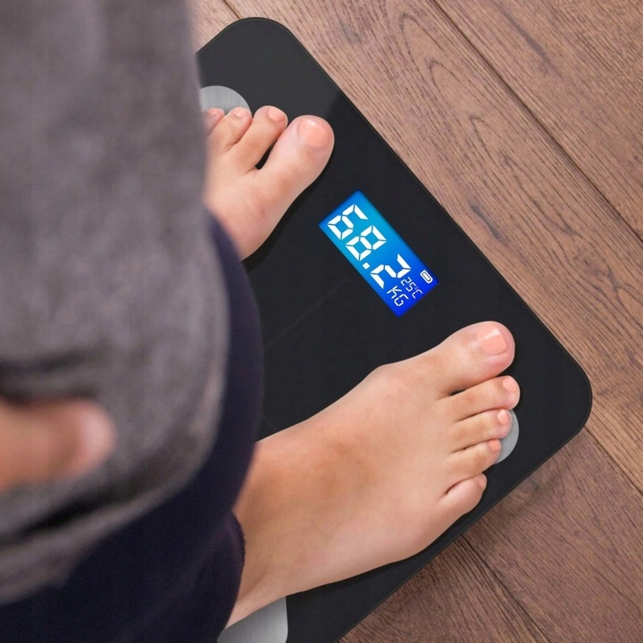 WAGA ŁAZIENKOWA ANALITYCZNA SLIM 180KG SMART+ 31w1 ANDROID iOS + CENTYMETR