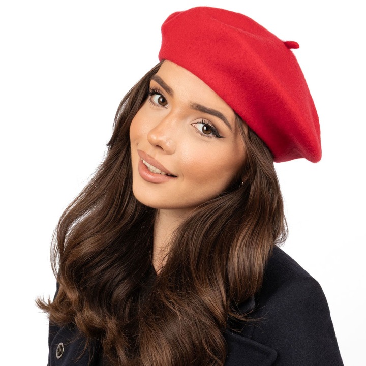 BERET damski FRANCUSKI wełniany ELEGANCKI