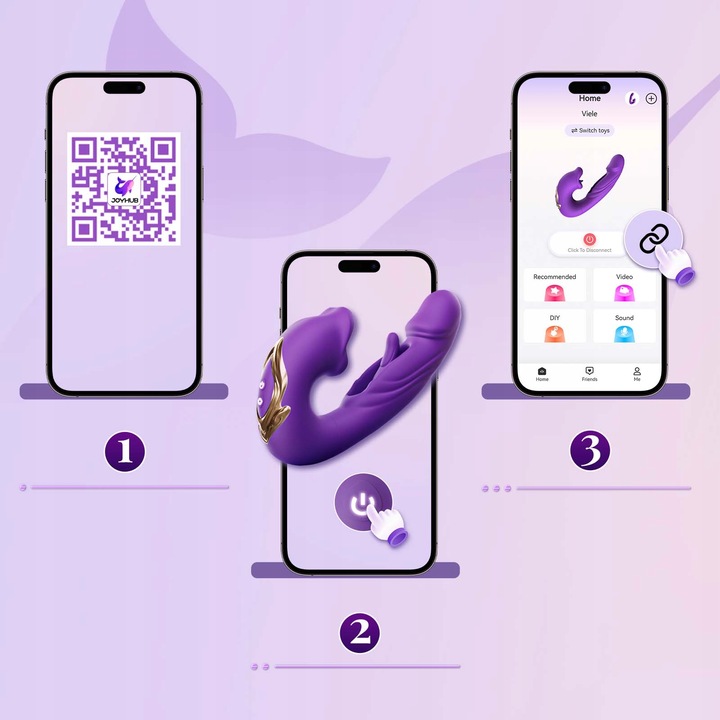 Flapping wibrator wielofunkcyjny fioletowy intensywne orgazmy 7 trybów