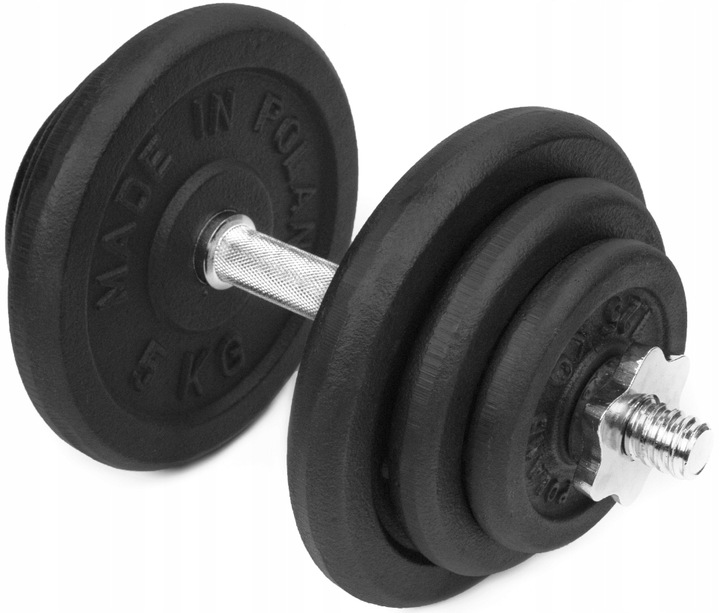 HANTLA ŻELIWNA 1x20kg hantel 20kg gryf obciążenie