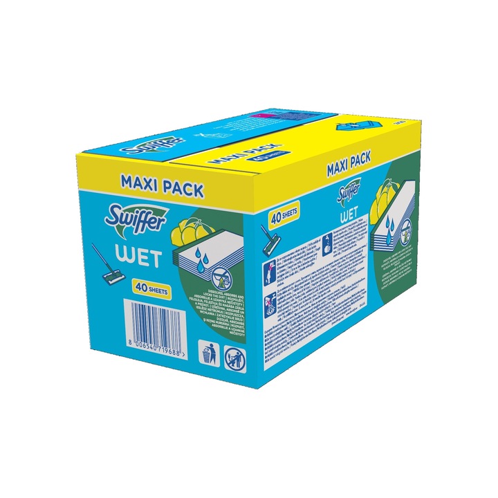 Swiffer Wet mokre chusteczki wkłady do mopa 40 szt.