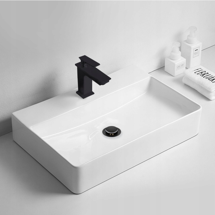 AQUAUNO KOREK DO UMYWALKI KLIK-KLAK MOSIĘŻNY CZARNY BEZ PRZELEWU