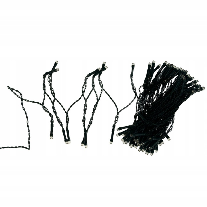 LAMPKI CHOINKOWE SOLARNE 100 LED 10m GIRLANDA CIEPŁE BIAŁE 8 FUNKCJI