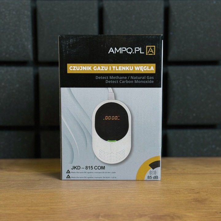 Czujnik Czadu Tlenku Węgla Detektor Gazu Ziemnego Czujka CERTYFIKOWANY LCD