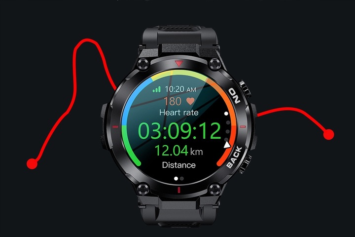 SMARTWATCH Zegarek Sportowy Męski GPS do Biegania