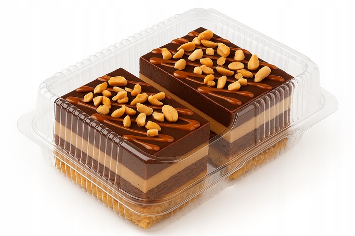 50x Pudełka cukiernicze 1,75 L pojemniki plastikowe na Ciasto Tort Sałatki