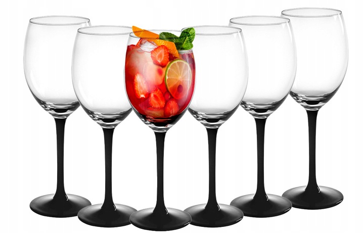 Kieliszki do wina czerwonego Altom Design Onyx czarny 330 ml 6 sztuk