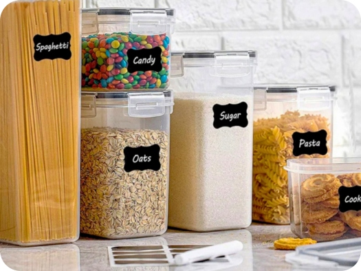 Pojemniki na Żywność zestaw 24 SZT pojemnik 2L 1,4L 0,8L + MIARKI