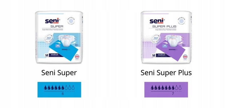 SENI SUPER PLUS PIELUCHOMAJTKI DLA DOROSŁYCH L NA RZEPY 10SZT.