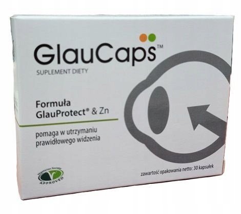 GlauCaps, preparat wspierający wzrok, 30 kapsułek