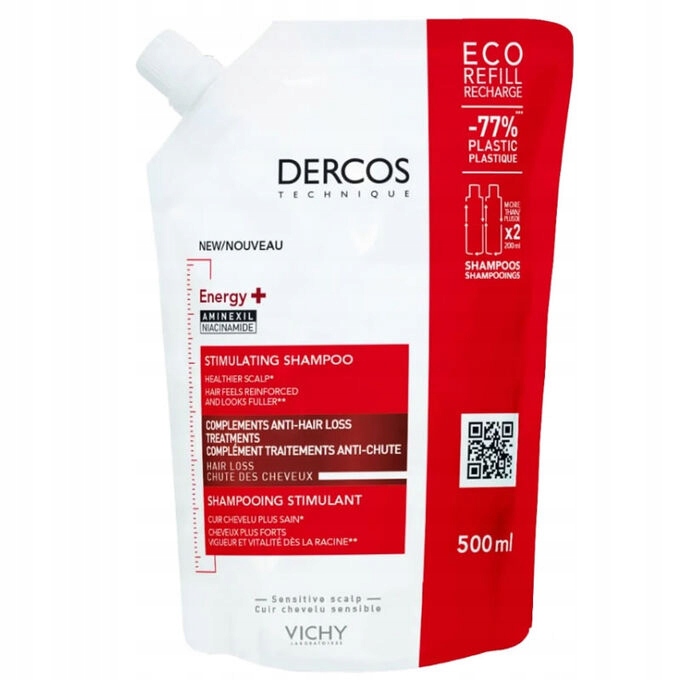 Vichy Dercos Energy+ Refill Szampon Przeciw Wypadaniu Włosów 500 ml