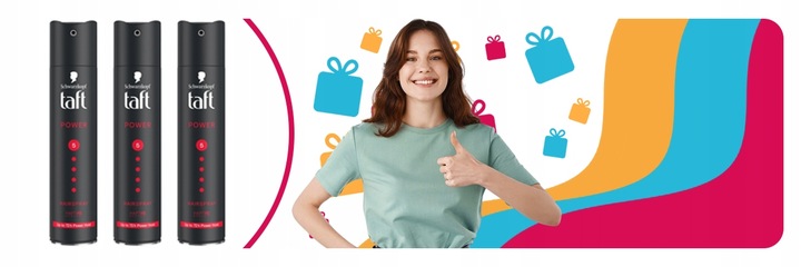 Taft Lakier Do Włosów Schwarzkopf Power 5 250ml Bardzo Mocny Haptiq x3