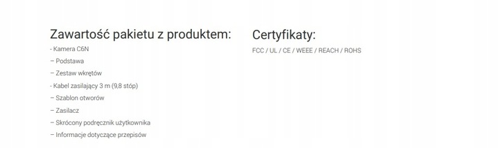 Kamera EZVIZ obrotowa wewnętrzna 4MP CSC6N IP WIFI
