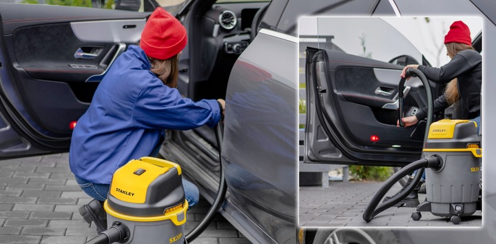 BEZWORKOWY ODKURZACZ PRZEMYSŁOWY MOCNY SUCHO MOKRO GIPSU PYŁU STANLEY