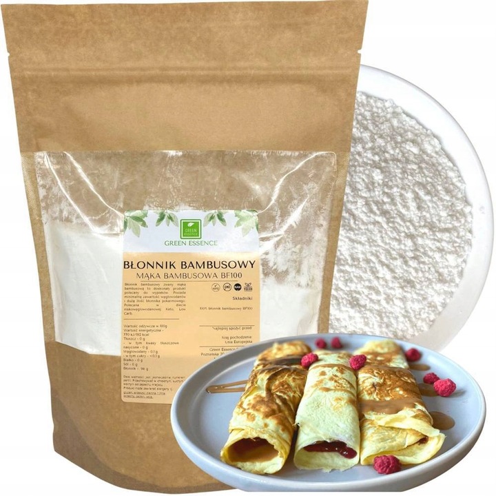 MĄKA BAMBUSOWA BŁONNIK BAMBUSOWY keto 500g naturalny low do wypieków bf 100