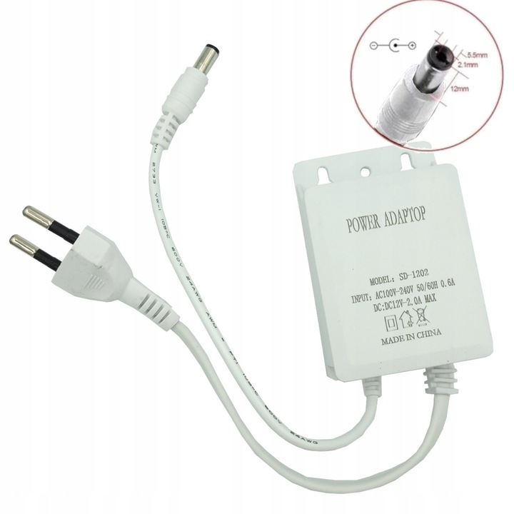 ZASILACZ IMPULSOWY DO KAMER CCTV 12V 2A