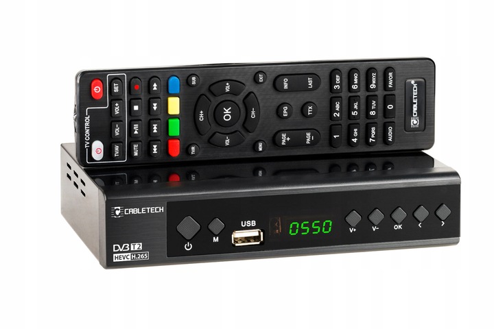 Tuner DVB-T2 DVB-C Hevc H.265 10bit dekoder tv naziemnej Cabletech