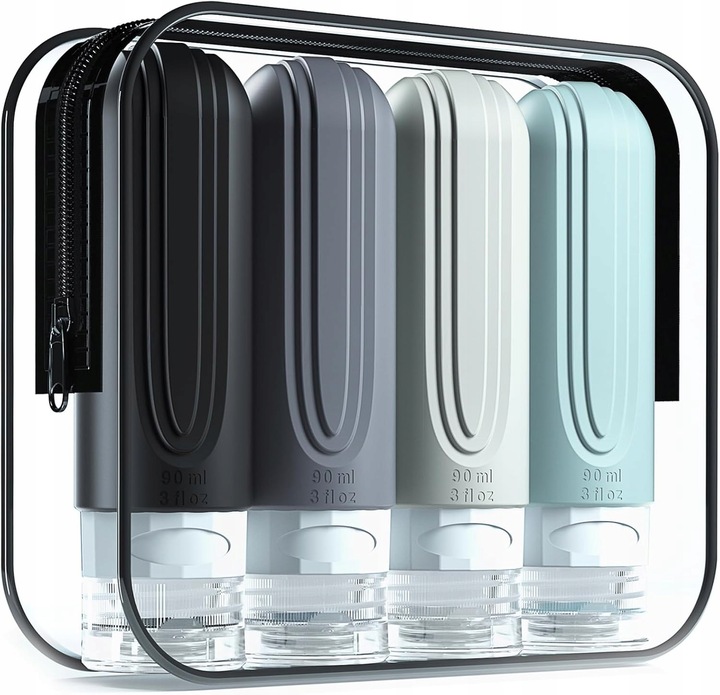 Silikonowe Butelki Podróżne Do Samolotu Bagażu Na Kosmetyki Pojemniki 100ml