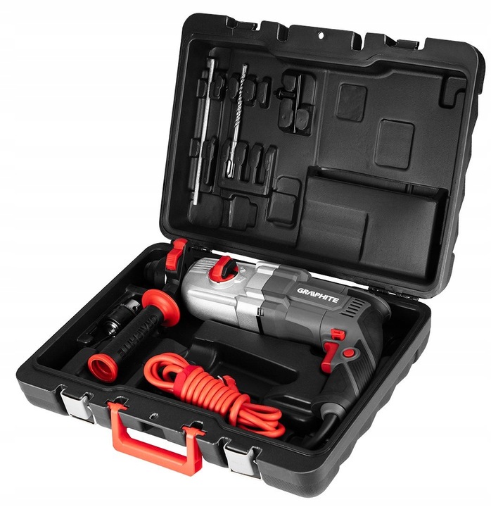 GRAPHITE MŁOTOWIERTARKA SDS+ udar 3.4J 900W 4 funkcje WIERTARKA 58G539