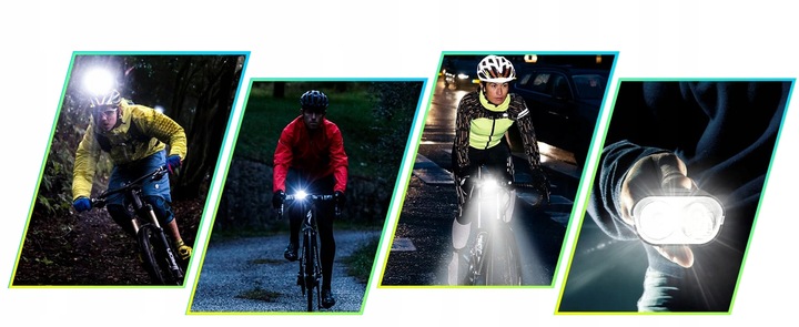 Mocna Lampka ROWEROWA Światło LED przód tył latarka 2600mAh ROWER ZESTAW