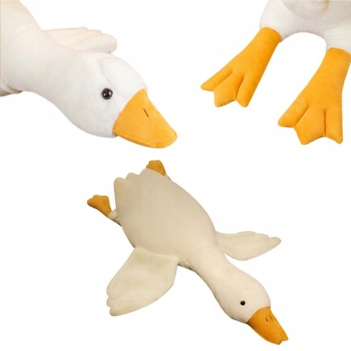 DUŻA MASKOTKA PLUSZOWA GĘŚ 130CM XXL GĘŚ KACZKA