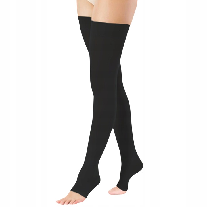 POŃCZOCHY czarne CLASSIC CCL2 otwarte długie L