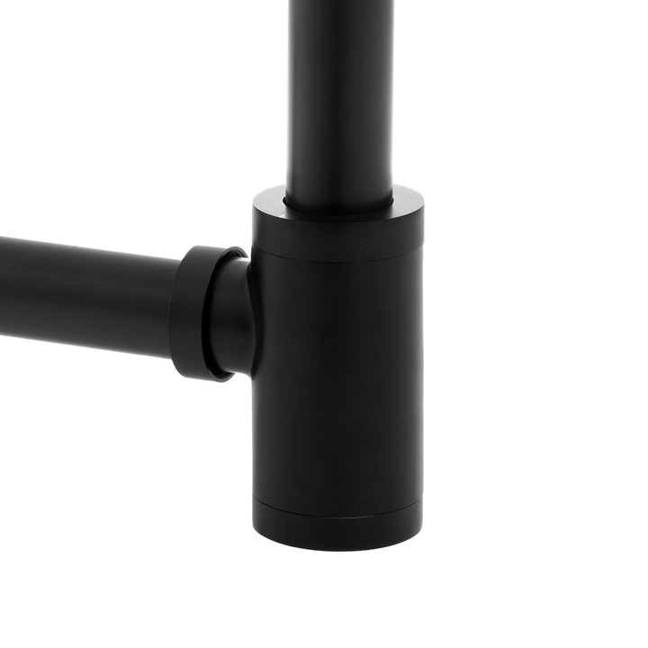 Korek klik klak czarny automatyczny bez przelewu z syfonem do umywalki YOKA