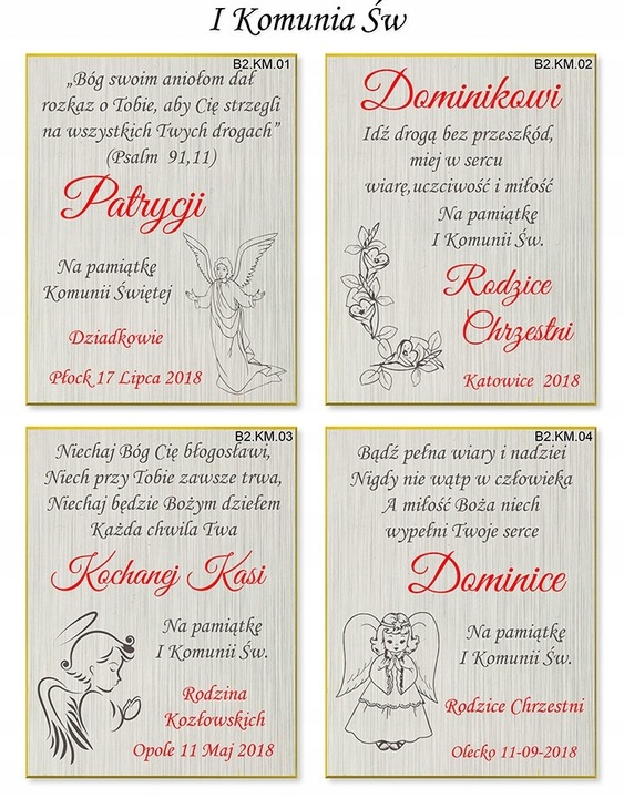 PUDEŁKO PREZENTOWE Na Pamiątkę I KOMUNII ŚWIĘTEJ Komunia Święta z GRAWEREM