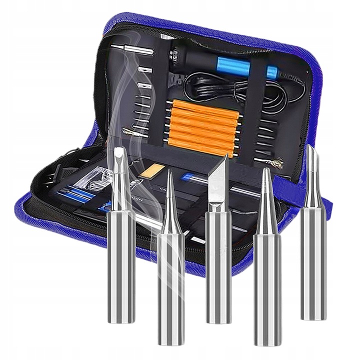 Zestaw Lutowniczy LUTOWNICA PRECYZYJNA 80W WYŚWIETLACZ LCD Walizka