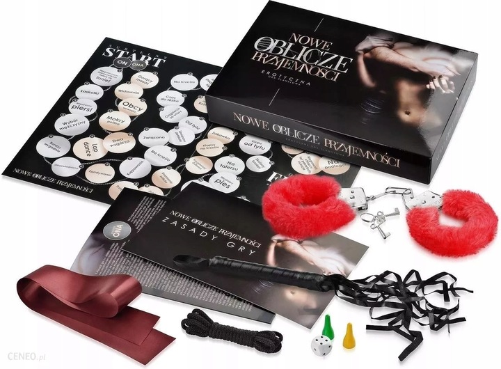 GRA DLA PAR erotyczna prezent na MIKOŁAJKI sprośne gadżety kajdanki pejcz