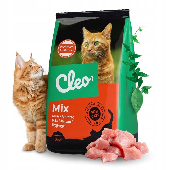 CLEO mix Karma sucha dla kotów dorosłych MIĘSO WITAMINY 10kg