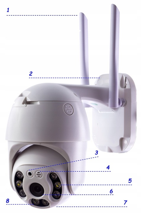KAMERA ZEWNĘTRZNA WIFI IP OBROTOWA 4MPX MONITORING