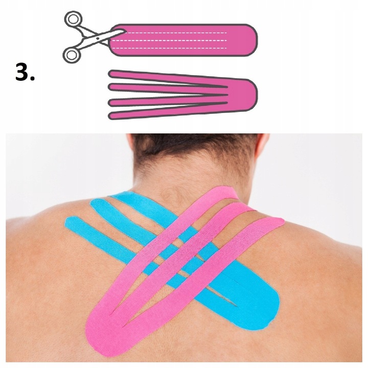 4x TAŚMA KINEZJOLOGICZNA TEJPY .:BANDAŻ GRATIS:. TAPE PLASTRY KINESIOTAPING
