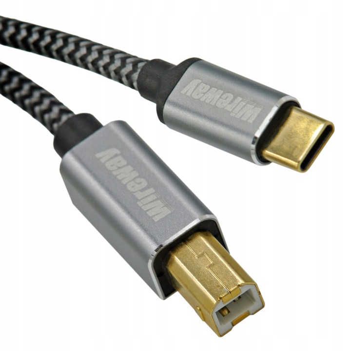 KABEL PRZEWÓD USB 2.0 USB-B DO USB-C DO DRUKARKI OPLOT WIREWAY WW332103 3m