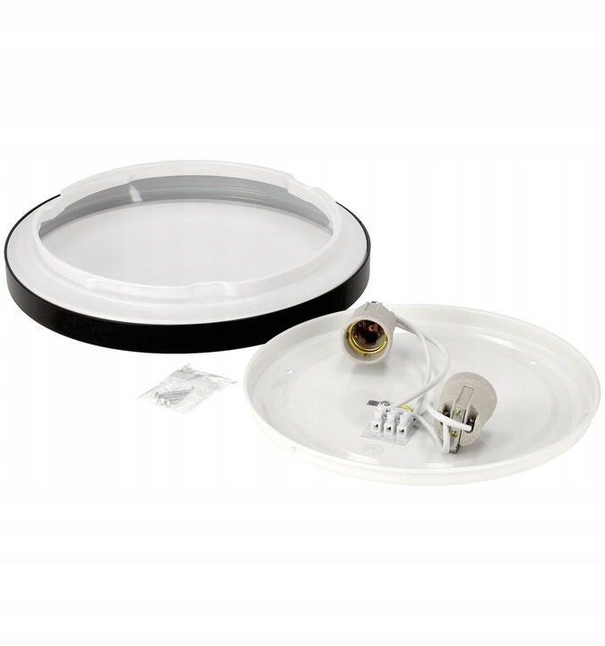 Lampa Sufitowa Plafon LED 2xE27 OKRĄGŁY LARI-R Na Żarówki LED Wysoka