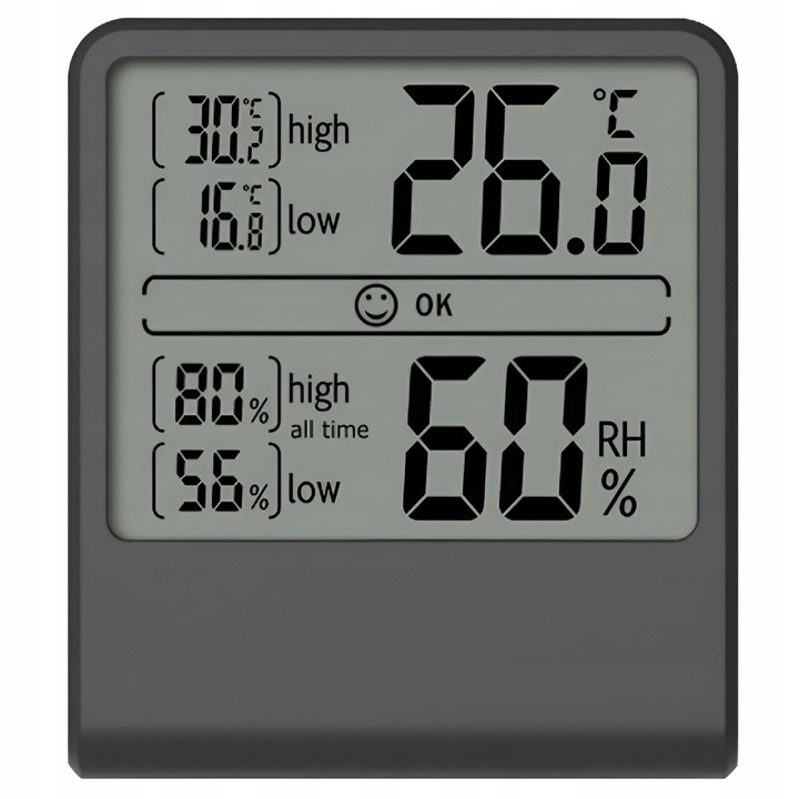 TERMOMETR POKOJOWY GEARZ DOKŁADNY BEZPRZEWODOWY WILGOTNOŚCIOMIERZ