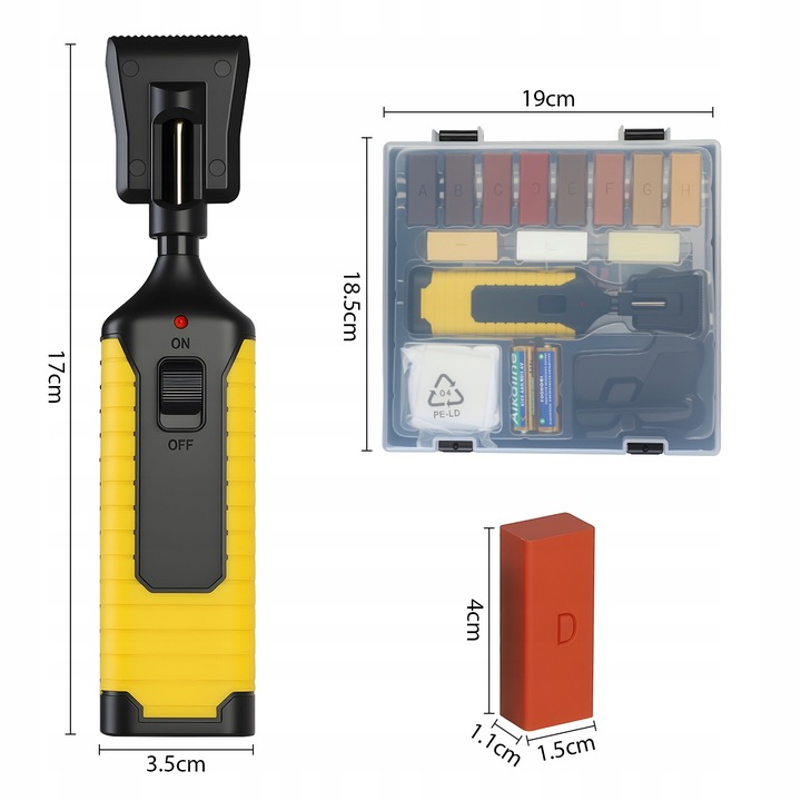 Zestaw do naprawy zarysowań drewna Fix Szybki zestaw do naprawy wosku