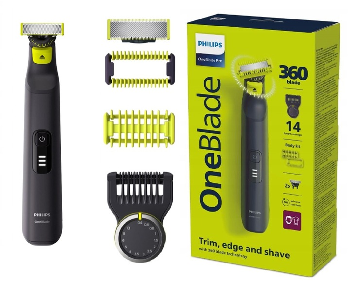 GOLARKA MĘSKA PHILIPS ONEBLADE PRO 360 FACE +BODY QP6542 TWARZ+CIAŁO