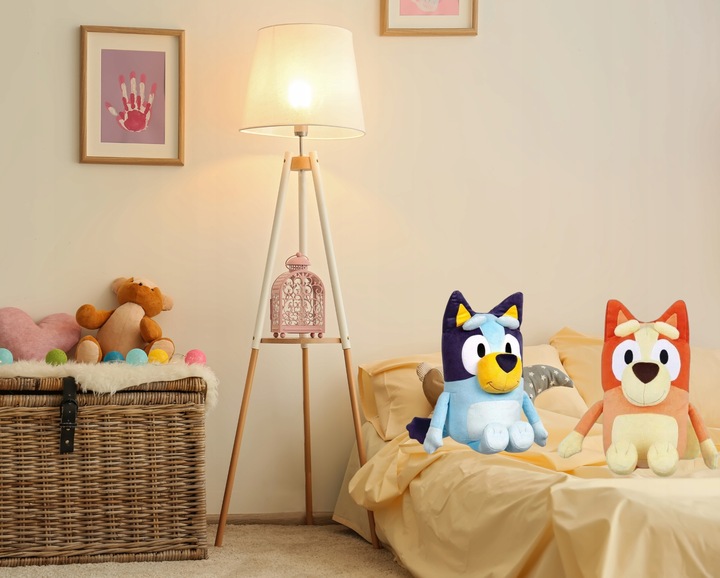 ZESTAW MASKOTKA BLUE PLUSZAK ZABAWKA MIŚ PRZYTULANKA BING 30CM