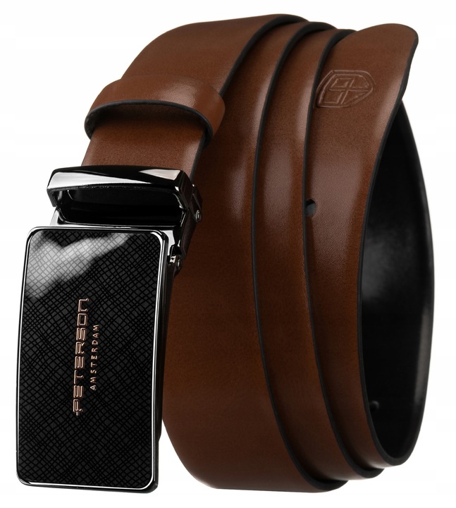 Męski pasek skórzany do spodni Peterson prezent dwustronny wymienne